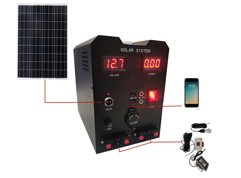 200W太陽能發(fā)電系統(tǒng)連接